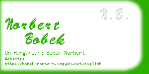 norbert bobek business card